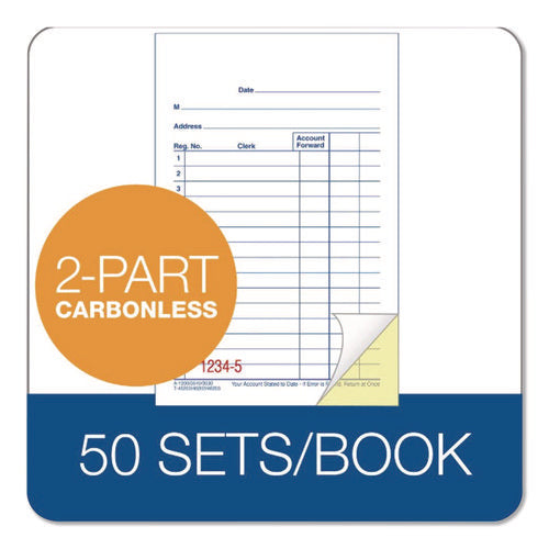 Image of Adams® Multipart General-Purpose Sales Pad, Two-Part Carbonless, 3.34 x 5.13, 50 Forms/Pad, 10 Pads/Pack