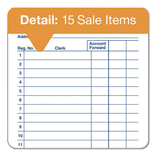 Image of Adams® Multipart General-Purpose Sales Pad, Two-Part Carbonless, 3.34 x 5.13, 50 Forms/Pad, 10 Pads/Pack