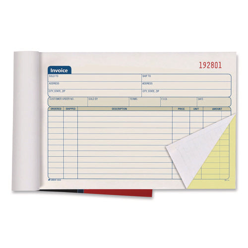 Image of Adams® Multipart General-Purpose Invoice Pad, Two-Part Carbonless, 7.94 x 5.56, 50 Forms Total