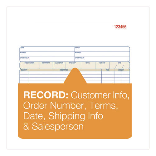 Image of Adams® Multipart Sales Order Pad, Two-Part Carbonless, 8.38 x 10.19, 50 Forms Total