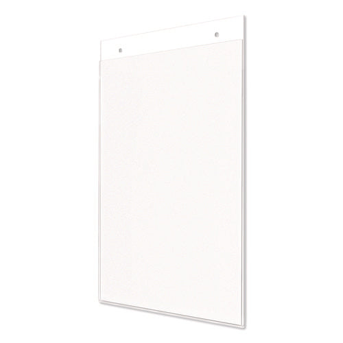 Image of deflecto® Anti-Glare Wall Mount Sign Holder, 8.5 X 11, Clear