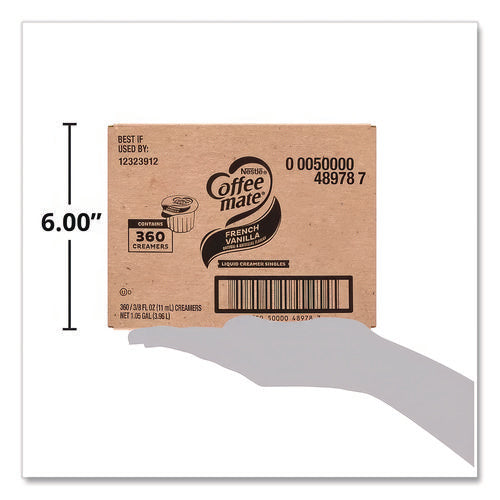 Image of Coffee mate® Liquid Coffee Creamer, French Vanilla, 0.38 oz Mini Cups, 360/Carton