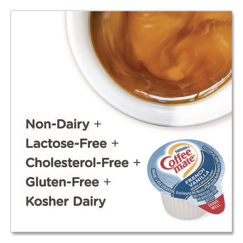 Image of Coffee mate® Liquid Coffee Creamer, French Vanilla, 0.38 oz Mini Cups, 360/Carton