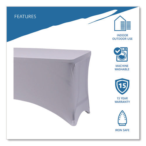 Image of Iceberg iGear Fabric Table Cover, Polyester, 30 x 72, White