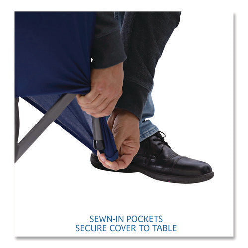 Image of Iceberg Igear Fabric Table Cover, Polyester/spandex, 30 "x 72", Blue