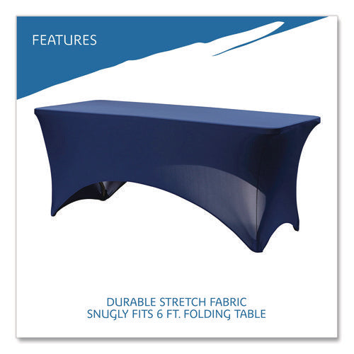 Image of Iceberg Igear Fabric Table Cover, Polyester/spandex, 30 "x 72", Blue