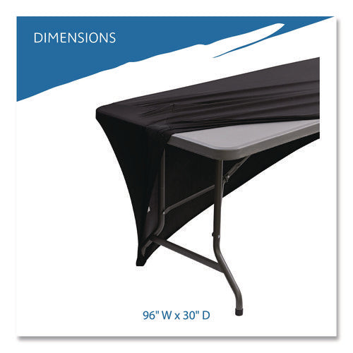 Image of Iceberg Igear Fabric Table Cover, Polyester/spandex, 30" X 96", Black
