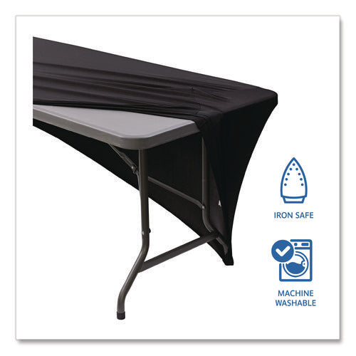 Image of Iceberg Igear Fabric Table Cover, Polyester/spandex, 30" X 96", Black