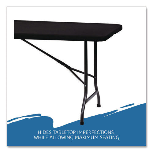 Image of Iceberg iGear Fabric Table Top Cap Cover, Polyester, 30 x 96, Black