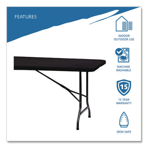 Image of Iceberg iGear Fabric Table Top Cap Cover, Polyester, 30 x 96, Black