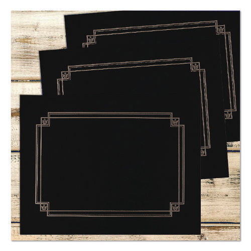 Image of Great Papers!® Premium Textured Certificate Holder, 12.65 X 9.75, Black, 3/pack