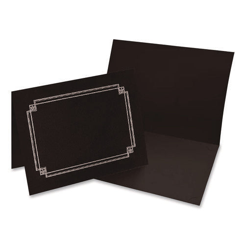 Image of Great Papers!® Premium Textured Certificate Holder, 12.65 X 9.75, Black, 3/pack