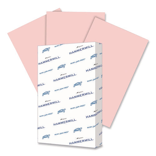 Image of Hammermill® Fore Multipurpose Print Paper, 20 lb Bond Weight, 8.5 x 14, Pink, 500/Ream