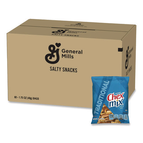 Image of Chex Mix® Traditional Snack Mix, 1.75 Oz Snack Pack, 60 Packs/carton