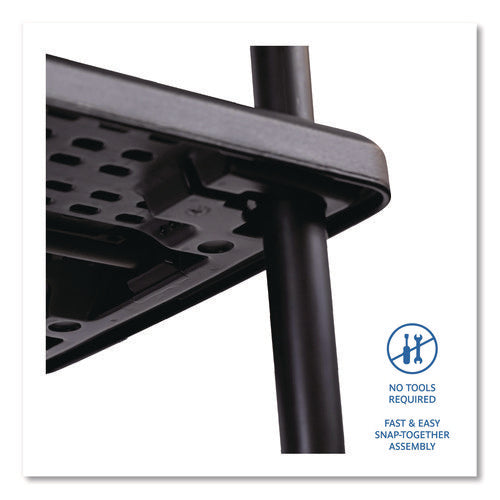 Image of Iceberg Rough n Ready Open Storage System, Five-Shelf, Blow-Molded HDPE, 36w x 18d x 74h, Black