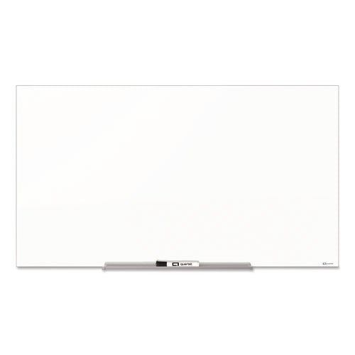 Image of Quartet® InvisaMount Magnetic Glass Marker Board, 74" x 42", White Surface