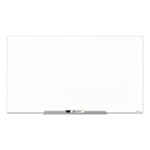 Image of Quartet® InvisaMount Magnetic Glass Marker Board, 39" x 22", White Surface
