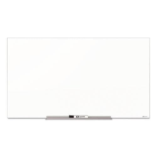 Image of Quartet® InvisaMount Magnetic Glass Marker Board, 85" x 48", White Surface