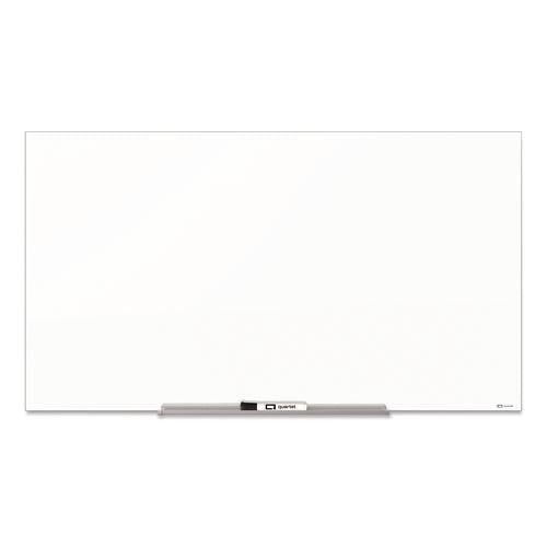 Image of Quartet® InvisaMount Magnetic Glass Marker Board, 50" x 28", White Surface