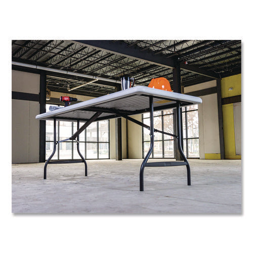 Image of Iceberg IndestrucTable Industrial Folding Table, Rectangular, 72" x 30" x 29", Platinum