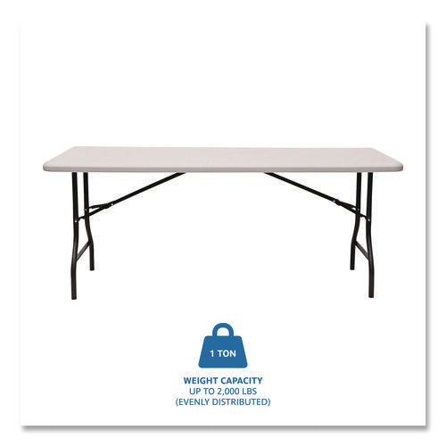 Image of Iceberg IndestrucTable Industrial Folding Table, Rectangular, 72" x 30" x 29", Platinum