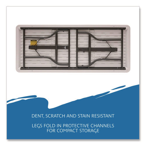 Image of Iceberg IndestrucTable Industrial Folding Table, Rectangular, 72" x 30" x 29", Platinum