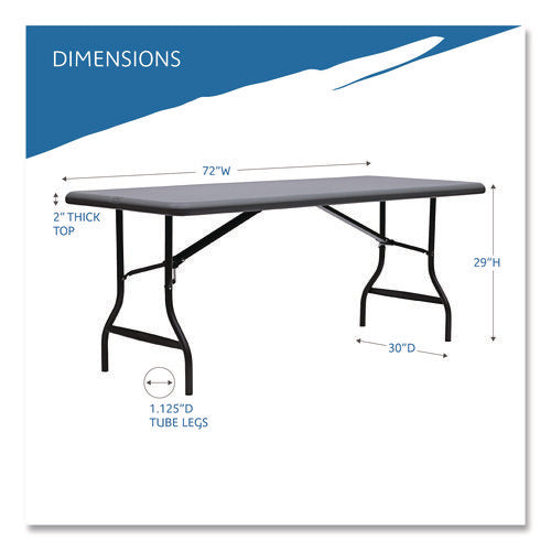 Image of Iceberg IndestrucTable Industrial Folding Table, Rectangular, 72" x 30" x 29", Charcoal