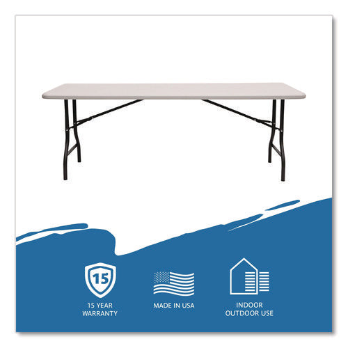Image of Iceberg IndestrucTable Industrial Folding Table, Rectangular, 96" x 30" x 29", Platinum