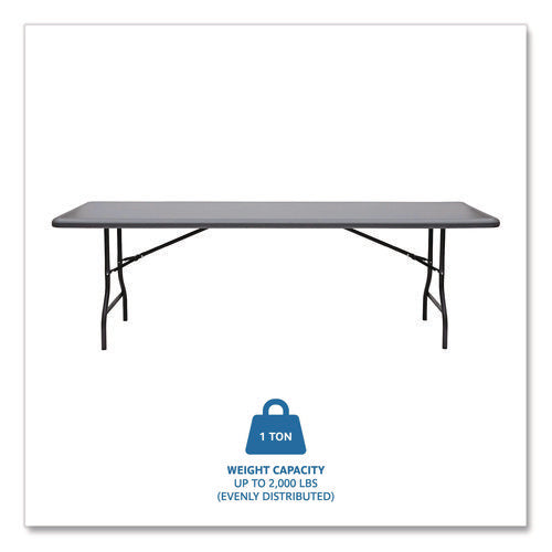 Image of Iceberg IndestrucTable Industrial Folding Table, Rectangular, 96" x 30" x 29", Charcoal