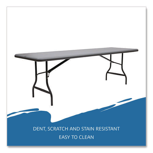 Image of Iceberg IndestrucTable Industrial Folding Table, Rectangular, 96" x 30" x 29", Charcoal