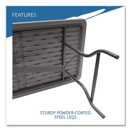 Image of Iceberg IndestrucTable Industrial Folding Table, Rectangular, 96" x 30" x 29", Charcoal