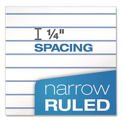 Image of Ampad® Gold Fibre Writing Pads, Narrow Rule, 50 White 8.5 X 11.75 Sheets, Dozen