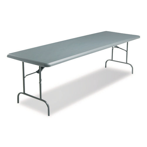 Image of Iceberg IndestrucTable Industrial Folding Table, Rectangular, 96" x 30" x 29", Charcoal