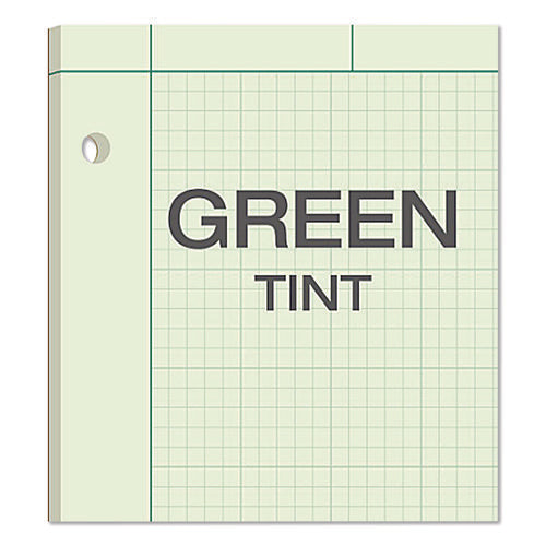 Image of Ampad® Evidence Engineer's Computation Pad, Cross-Section Quadrille Rule (5 Sq/in, 1 Sq/in), 200 Green-Tint 8.5 X 11 Sheets