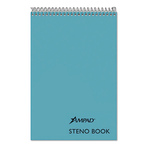Image of Ampad® Steno Pads, Gregg Rule, Blue Cover, 80 Green-Tint 6 X 9 Sheets