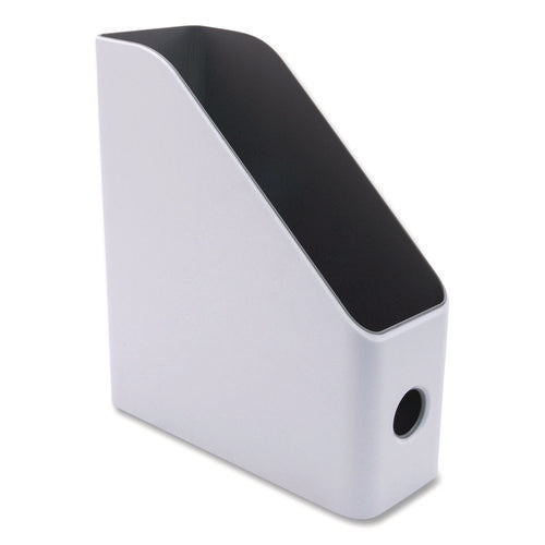 Image of Advantus Fusion Magazine File, 4.25 X 9.5 X 12, White/gray