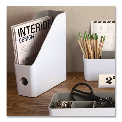 Image of Advantus Fusion Magazine File, 4.25 X 9.5 X 12, White/gray