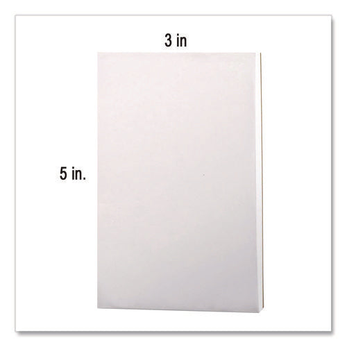 Image of Ampad® Scratch Pads, Unruled, 3 x 5, White, 100 Sheets, 12/Pack