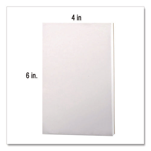 Image of Ampad® Scratch Pads, Unruled, 4 x 6, White, 100 Sheets, 12/Pack