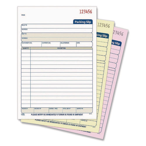 Image of Adams® Multipart Packing List Forms, Three-Part Carbonless, 5.56 x 7.94, 50 Forms Total