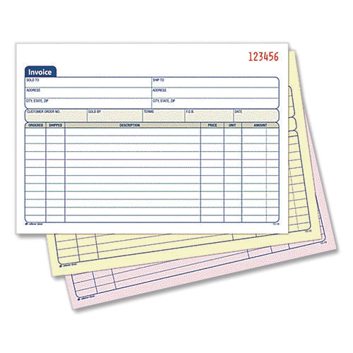 Image of Adams® Multipart General-Purpose Invoice Pad, Three-Part Carbonless, 7.94 x 5.56, 50 Forms Total