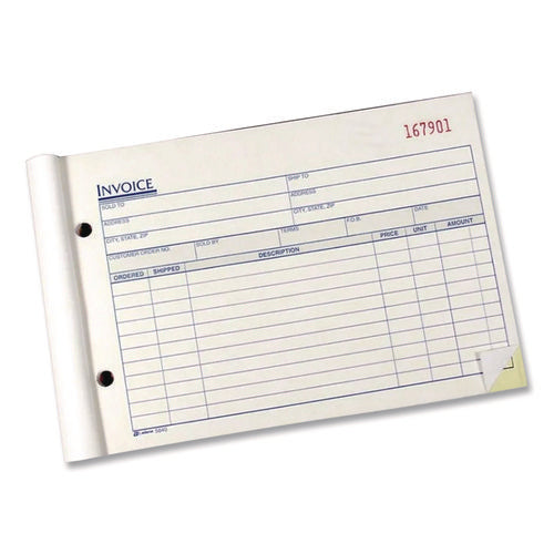 Image of Adams® Multipart General-Purpose Invoice Pad, Three-Part Carbonless, 7.94 x 5.56, 50 Forms Total
