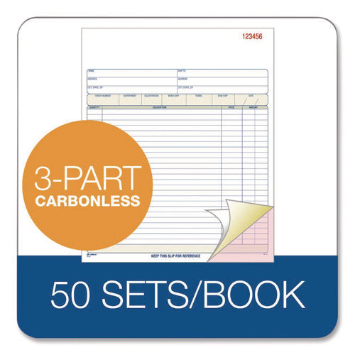 Image of Adams® Multipart Sales Order Pad, Three-Part Carbonless, 8.34 x 10.19, 50 Forms Total