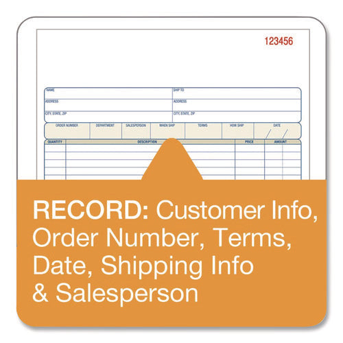 Image of Adams® Multipart Sales Order Pad, Three-Part Carbonless, 8.34 x 10.19, 50 Forms Total