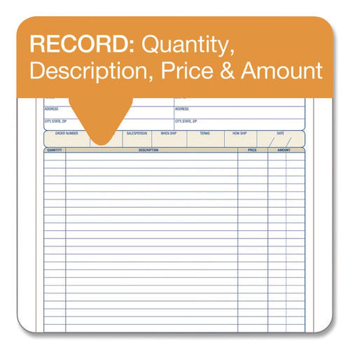 Image of Adams® Multipart Sales Order Pad, Three-Part Carbonless, 8.34 x 10.19, 50 Forms Total