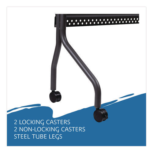 Image of Iceberg OfficeWorks Mobile Training Table, Rectangular, 60" x 18" x 29", Gray/Charcoal