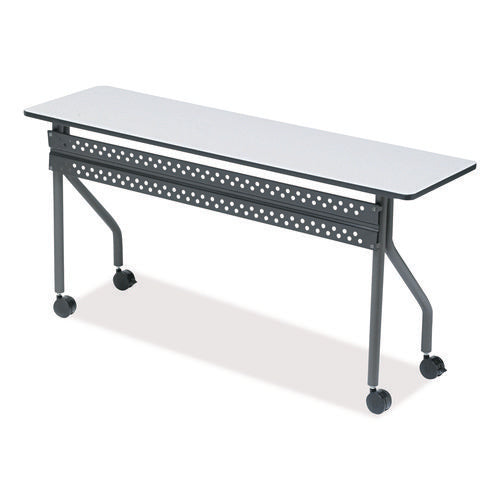 Image of Iceberg OfficeWorks Mobile Training Table, Rectangular, 60" x 18" x 29", Gray/Charcoal