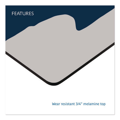 Image of Iceberg OfficeWorks Mobile Training Table, Rectangular, 72" x 18" x 29", Gray/Charcoal