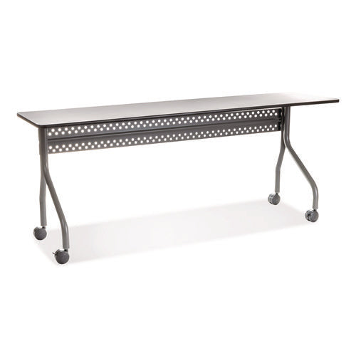 Image of Iceberg OfficeWorks Mobile Training Table, Rectangular, 72" x 18" x 29", Gray/Charcoal