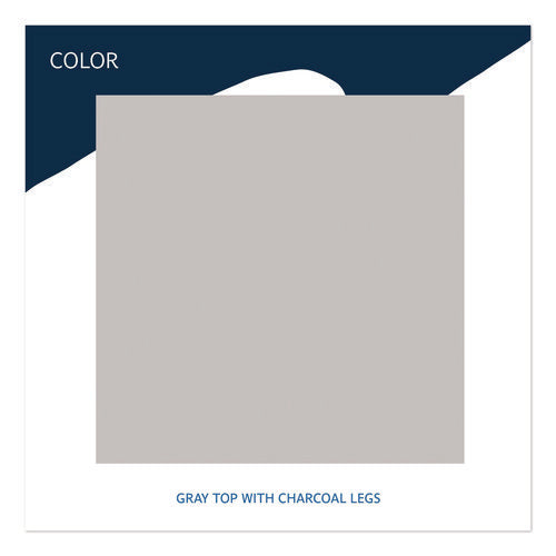 Image of Iceberg OfficeWorks Mobile Training Table, Rectangular, 72" x 18" x 29", Gray/Charcoal